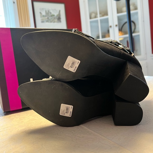 Lane Bryant Black Ankle Boots with Buckled Straps - Picture 5 of 14